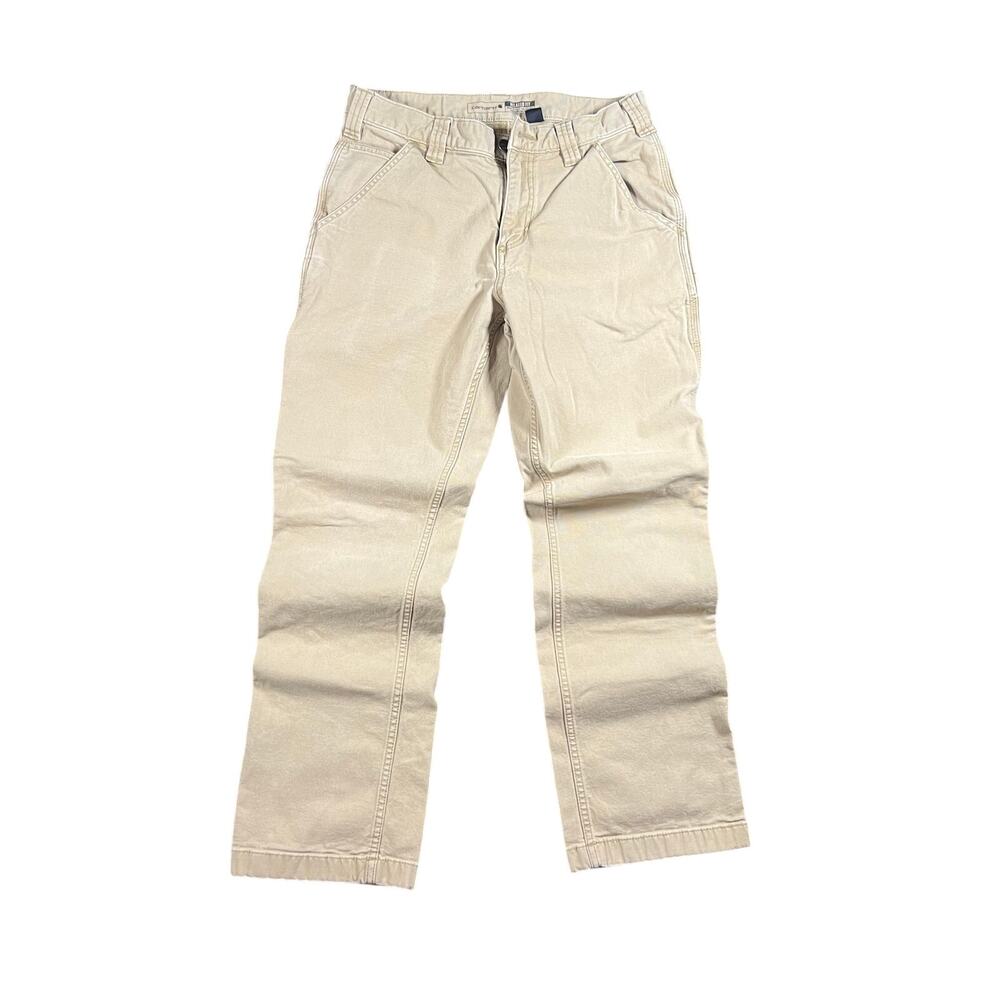 Carhartt Pants Men's 30x30 Canvas Relaxed Fit Utility Workwear Tan